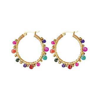 Hoops rainbow S-Steel gold