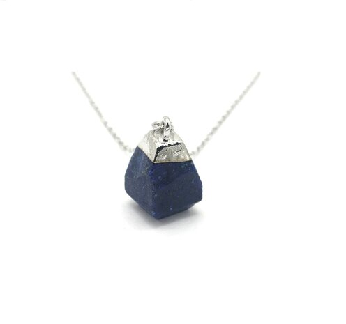 Necklace - Sky - Lapis lazuli - S.Steel - gold or silver