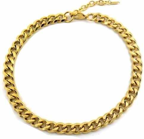 1cm ketting s.steel gold or silver