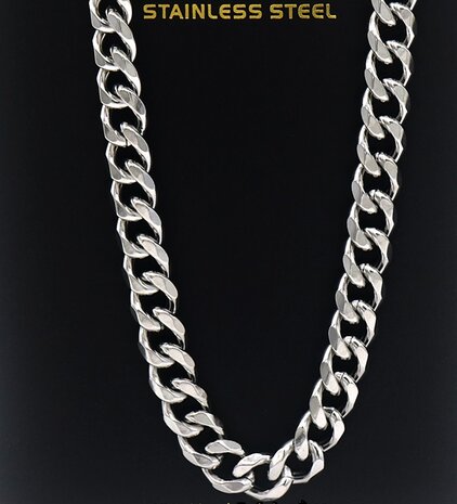 1cm ketting s.steel gold or silver