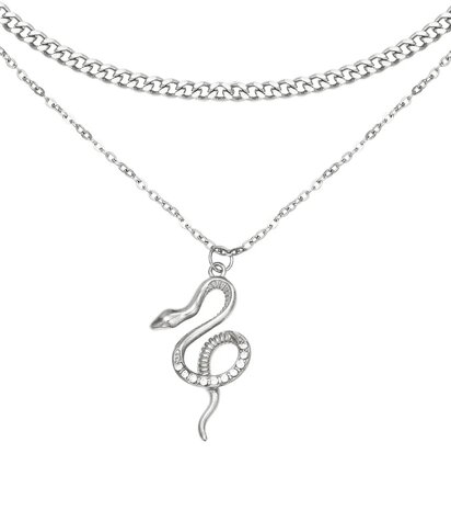 Ketting Chained Snake goud of zilver s.steel