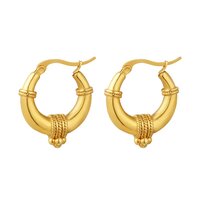 Oorbellen met touwdetail - Large s.steel