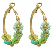 Earrings Flowers s.steel 3.2cm